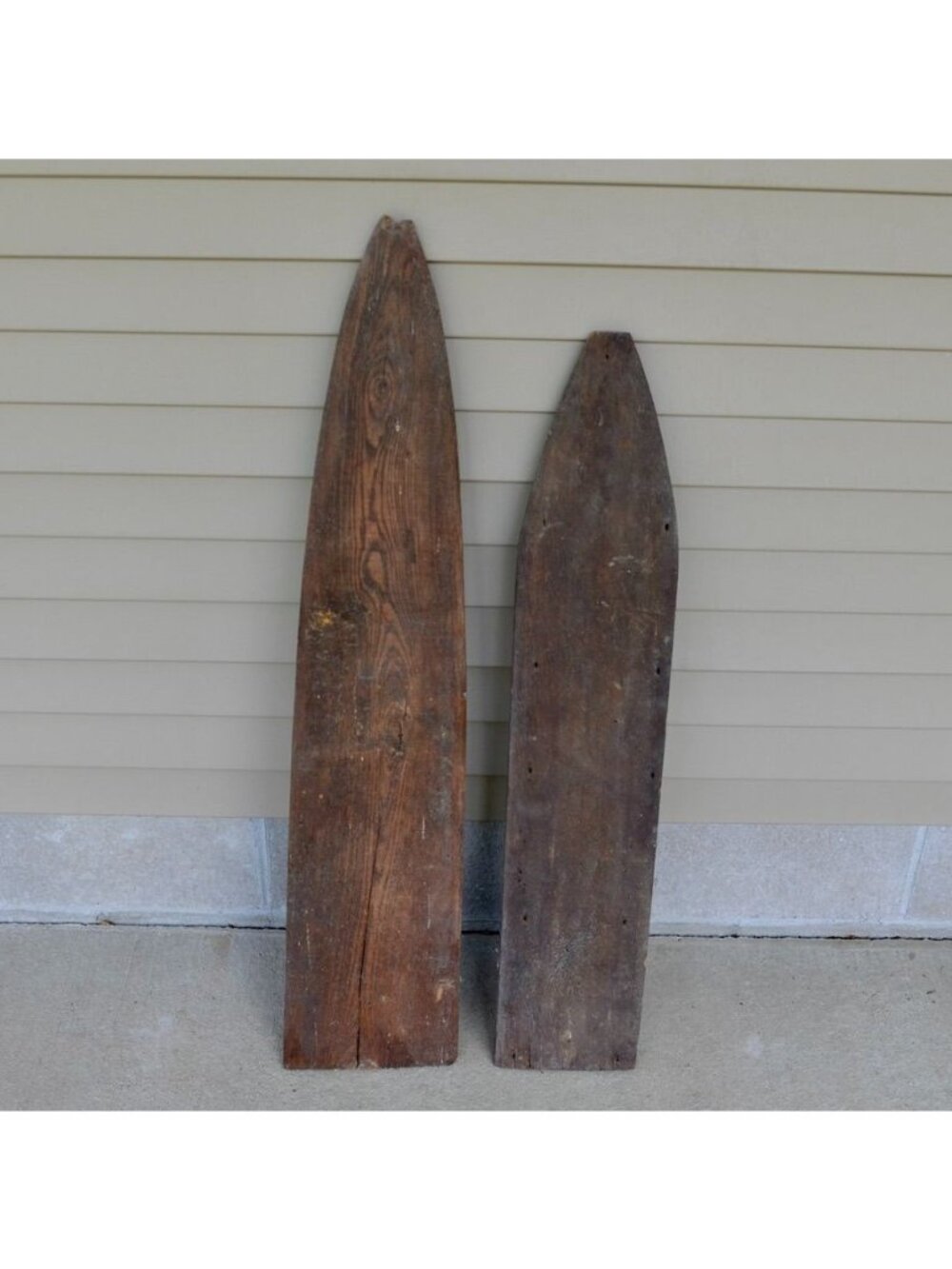 Lot 2 Antique Wood Hide Stretchers Animal Pelt Fur Tanning Stretcher